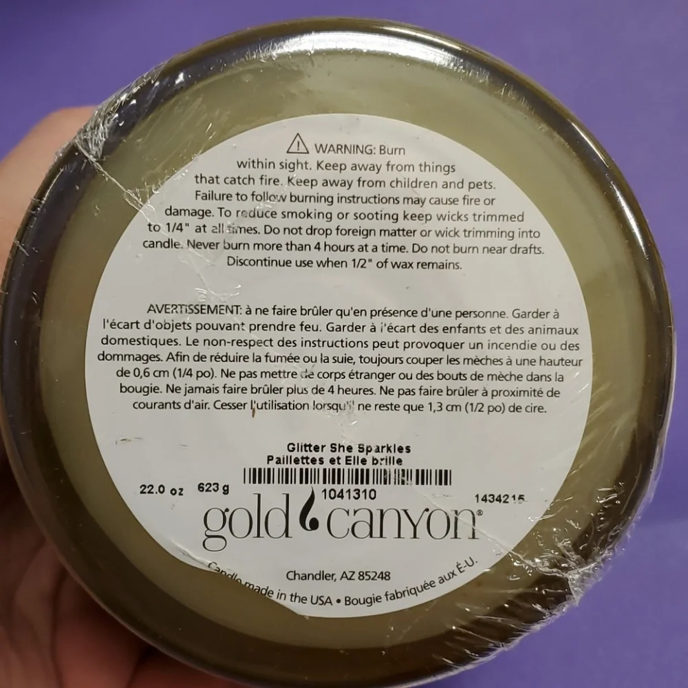 Glitter - Gold Canyon 2‎ wick Lumie candle 22 oz